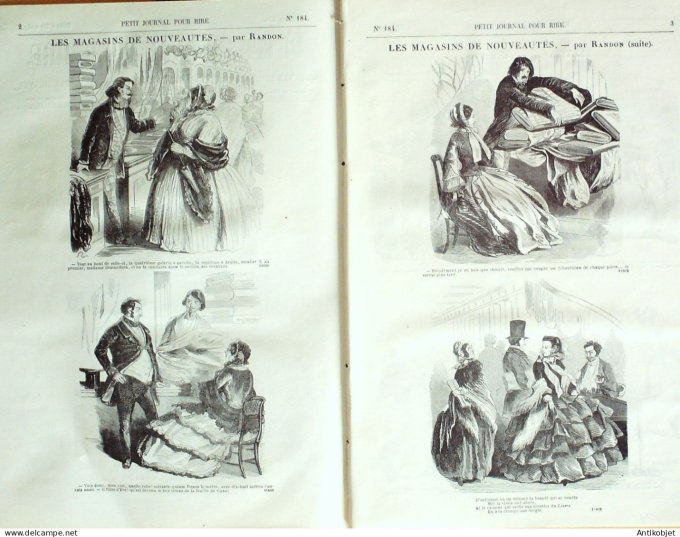 Petit journal pour Rire 1858 # 184 Betisana Bayard