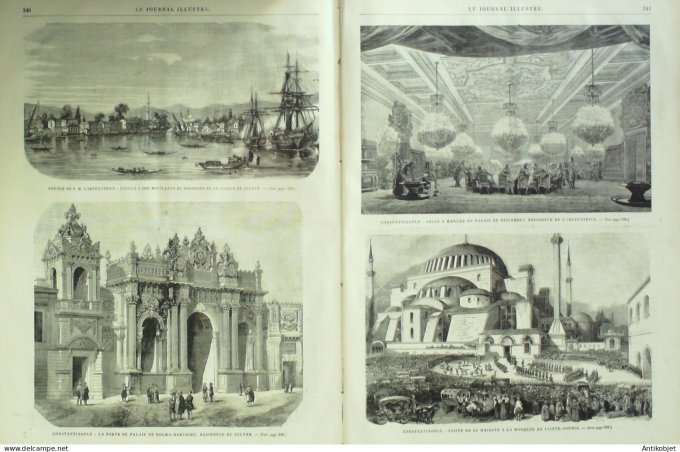 Le journal illustré 1866 n°298 Turquie Constantinople Dolma-Baktsché Beilerbey