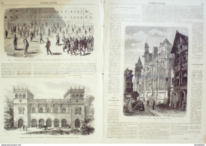 Le Monde illustré 1867 n°519 Belgique Anvers Irlande Dublin Montjoy Troyes (10)