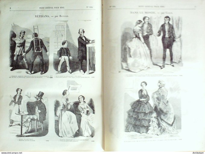 Petit journal pour Rire 1858 # 184 Betisana Bayard