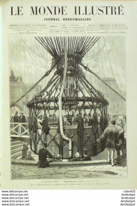 Le Monde illustré 1878 n°1113 Espagne Funérailles Reine Mercedes A L'escurial Nouvelle Calédonie Can