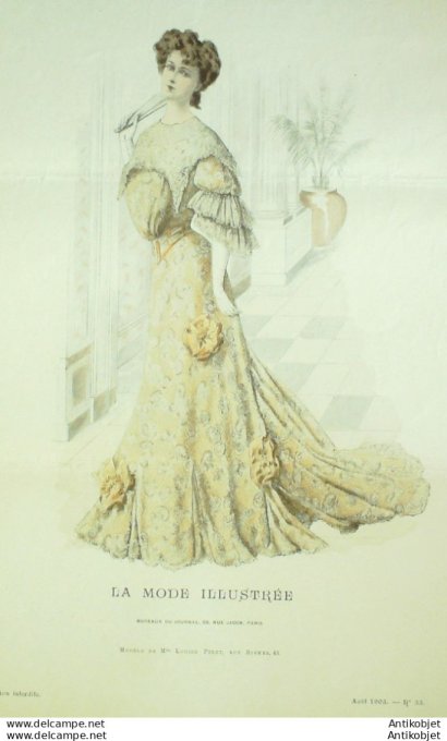 Gravure Mode illustree 1903 # 33 (Old Fashion plate) rare
