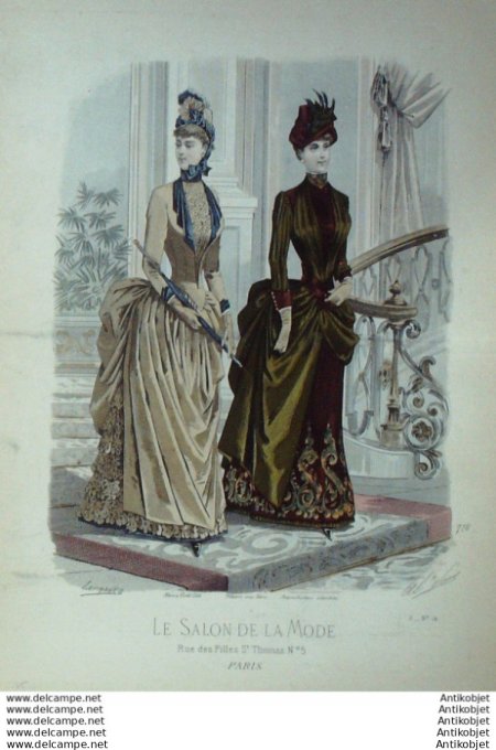 Gravure Mode Salon 1884 #  710 (Old Fashion plate)