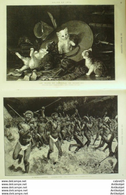 Le Monde illustré 1878 n°1113 Espagne Funérailles Reine Mercedes A L'escurial Nouvelle Calédonie Can