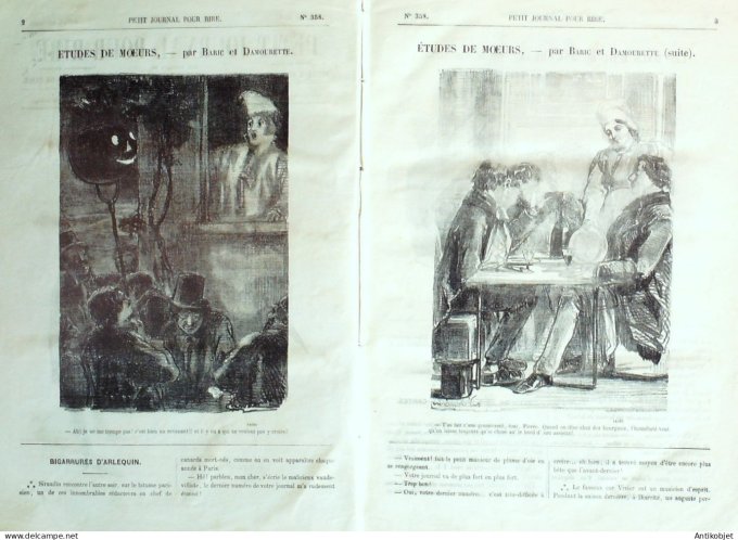 Petit journal pour Rire 1862 # 358 Mariage chez les petits Penaville