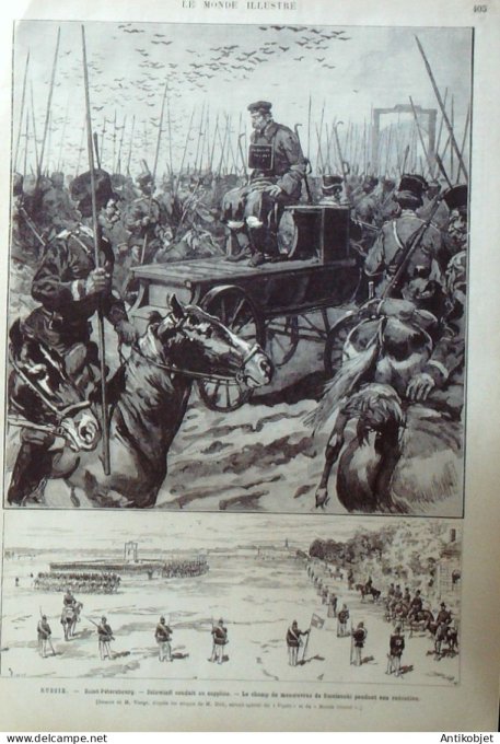 Le Monde illustré 1879 n°1161 Italie Sicile Mojo éruption Etna St-Pétersbourg  Smolenski,Solowieff A