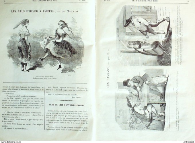Petit journal pour Rire 1862 # 358 Mariage chez les petits Penaville
