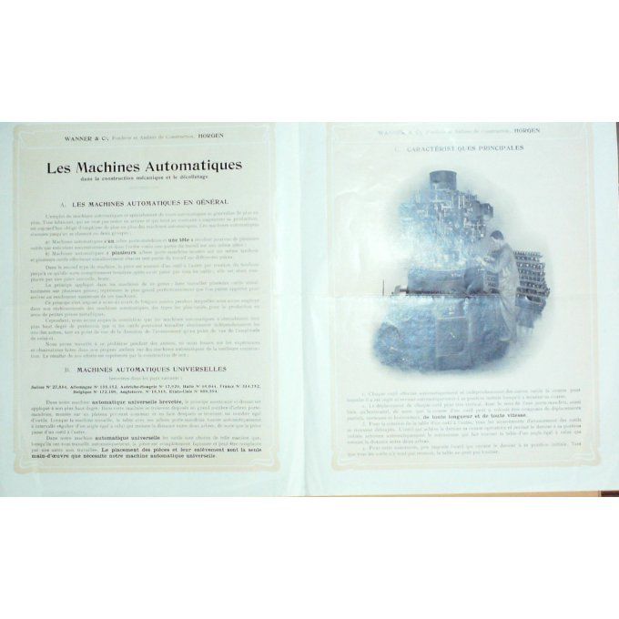 Catalogue WANNER HORGEN machines automatiques SUISSE 1920 55