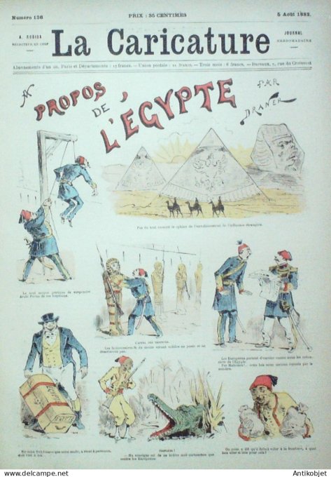 La Caricature 1882 #136 L'Egypte Robida Draner Tinant Loys
