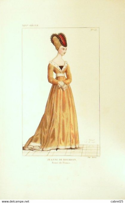 De Bourbon Jeanne Reine De France 14ème1852