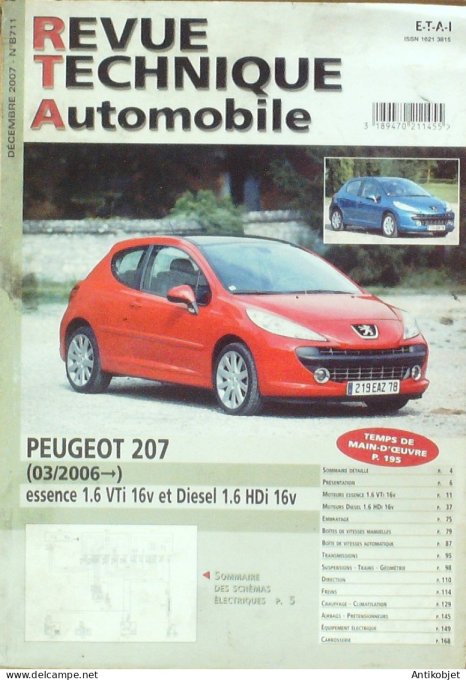 Revue Tech. Automobile 2007 n°B711 Peugeot 207