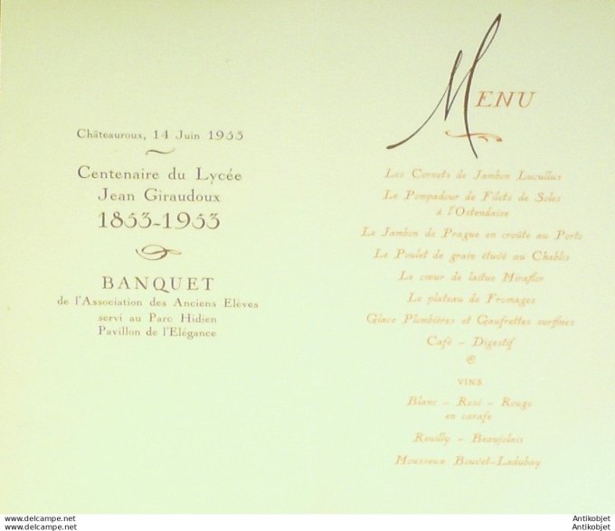 Menu illustré L'Estaque (Braque) Paquebot Gal Leclerc (89e voyage 2) 1964