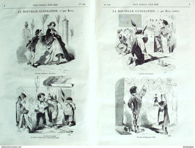 Petit journal pour Rire 1858 # 123 A la marche Marcelin