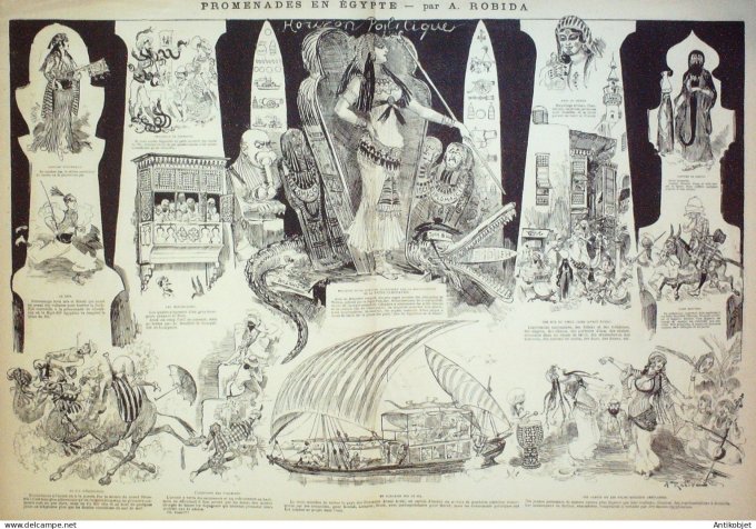 La Caricature 1882 #136 L'Egypte Robida Draner Tinant Loys