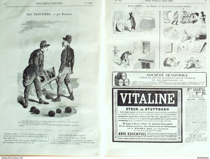 Petit journal pour Rire 1858 # 123 A la marche Marcelin