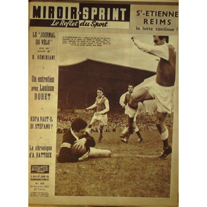 Miroir Sprint 1957 n° 560 25/02 BOBET GEMINIANI GARIN BAUVIN FERNANDEZ KOPA CHIOCCA