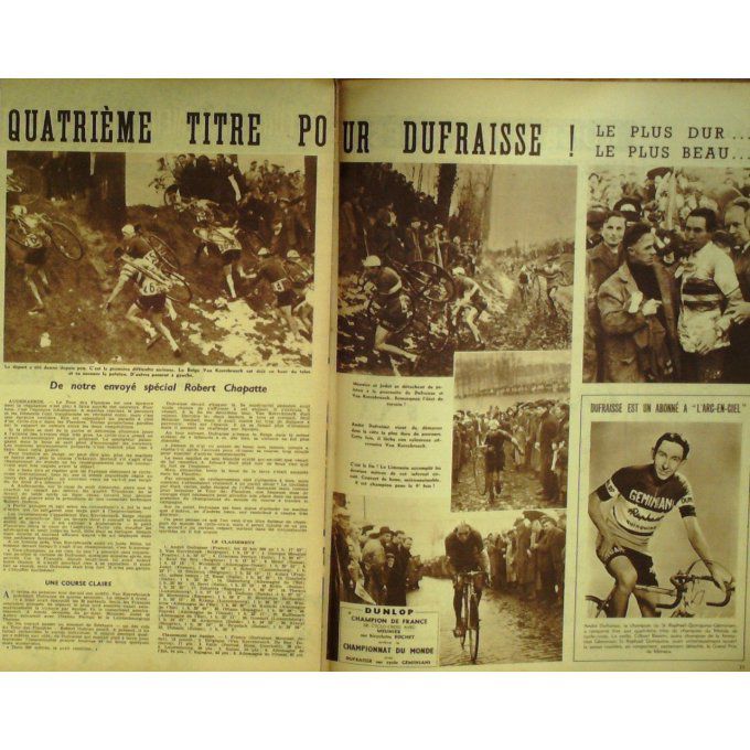 Miroir Sprint 1957 #  560 25 Fév Bobet Geminiani Garin Bauvin Fernandez Kopa Chiocca