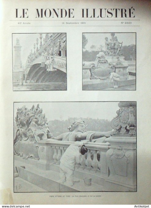 Le Monde illustré 1901 n°2320 Etats-Unis Buffalo Mac-Kinley Bétheny (51) Dunkerque (59) Suède Helsin