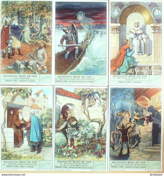 Chromo Liebig Sang 1464 Baudouin Bras de fer (1948)