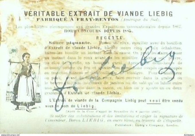 Chromo Liebig Sang  588 Fetes masquees populaires IV (1899)