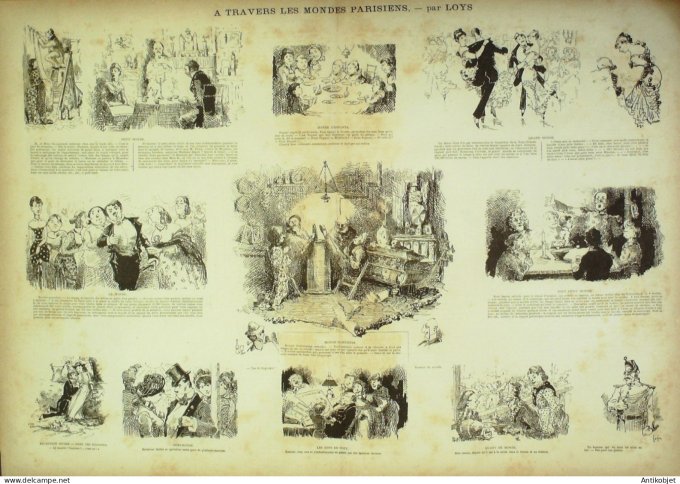 La Caricature 1881 #  66 Dernières nouvelles le Vitriol Robida Barret Morland Loyds