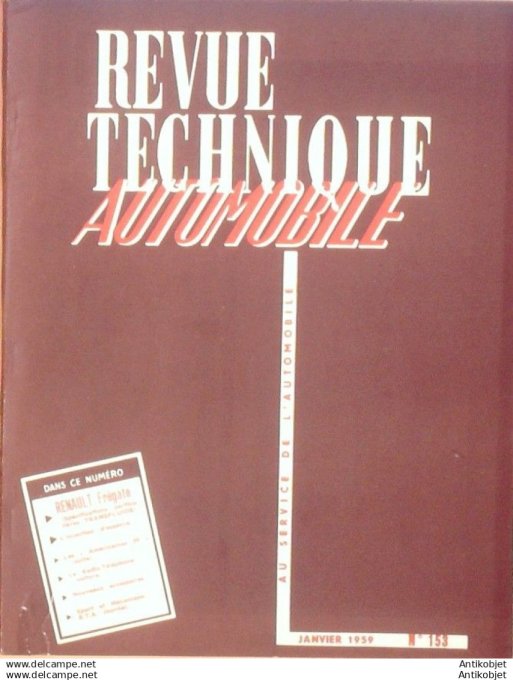R.T Automobile Renault Frégate Mercedes Benz 153 # 1959