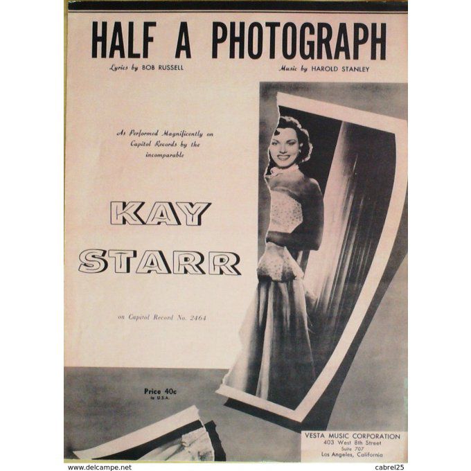 STARR KAY-HALF A PHOTOGRAPH-1953