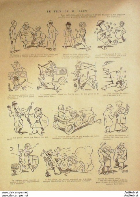 Le Rire 1921-01- 1 # 100 Journal humoristique Ed.Originale Film de Raux