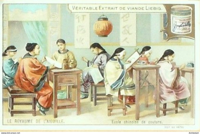 Chromo Liebig Sang  754 Le Royaume de l'aiguille III (1903)