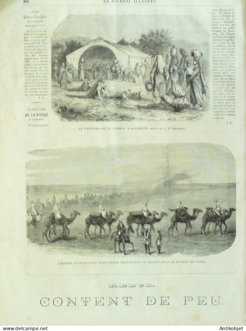 Le journal illustré 1869 n°300 Jerusalem Nazareth Egypte Caire Isthme Suez