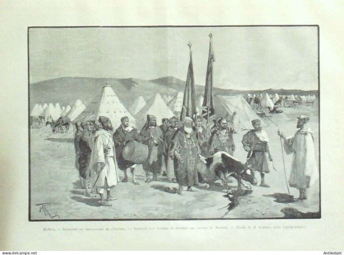 Le Monde illustré 1892 n°1854 Tréguier (22) Maroc Anghera Famars Maghzen Givet (08) Ernest Renan