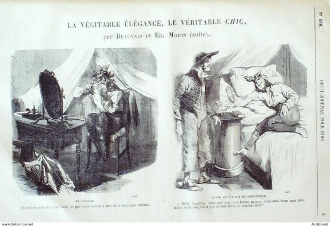 Petit journal pour Rire 1864 # 558 Nos Bobonnes Grevin