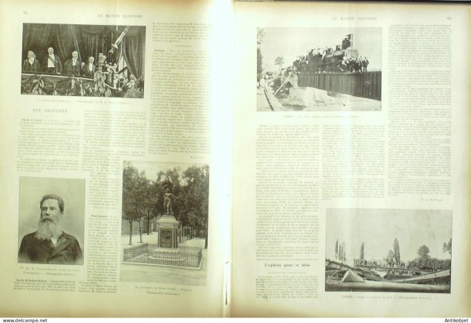 Le Monde illustré 1897 n°2104 Lisbonne Vasco de Gama Péronne (80) Tarbes (81)