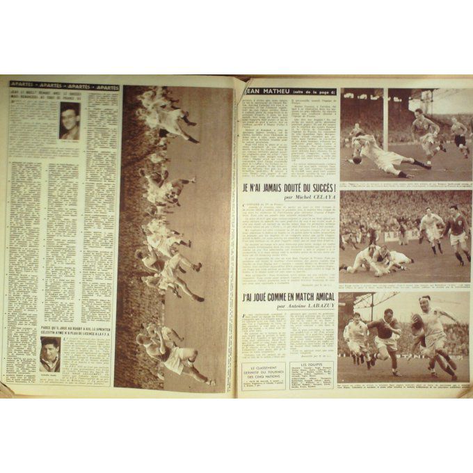 Miroir des Sports 1956 n° 563 16/04 FRANCE HOLLANDE POISSON LAVOINE CLOSSET FULOP SAB