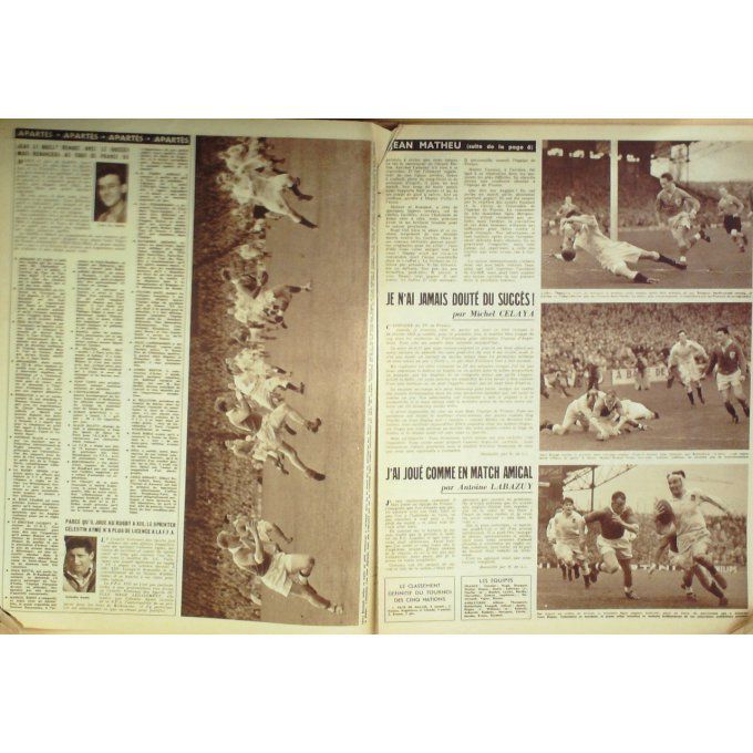 Miroir Des Sports 1956 #  563 16 Avr France Hollande Poisson Lavoine Closset Fulop Sab