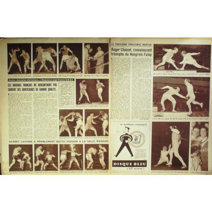 Miroir Des Sports 1956 #  563 16 Avr France Hollande Poisson Lavoine Closset Fulop Sab