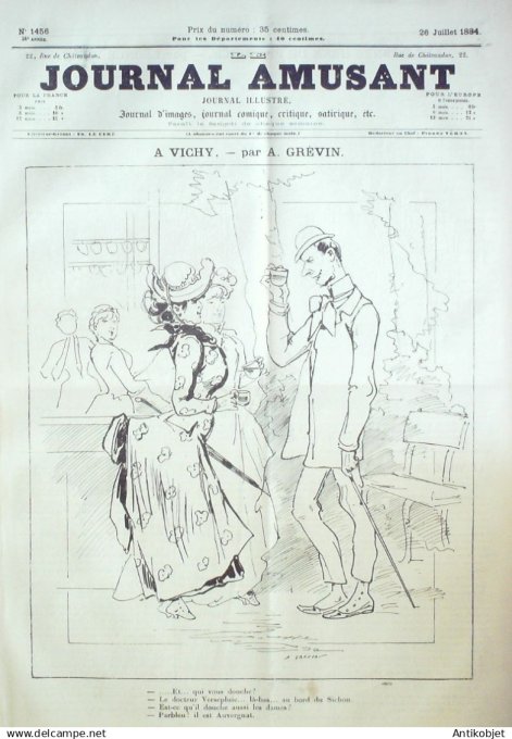 Le Journal Amusant 1884 # 1456 A Boulogne sur mer nouveau casino par Mar
