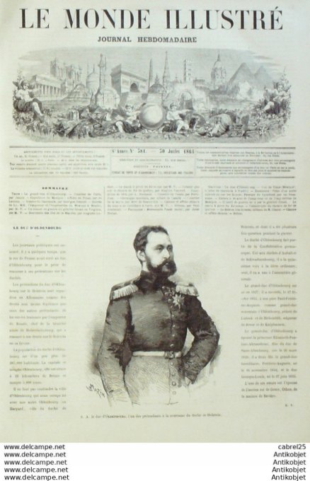 Le Monde illustré 1864 n°381 Madrid Danemark Lymfiord Mexique Mexico Usa Massaponax Canada Montreal