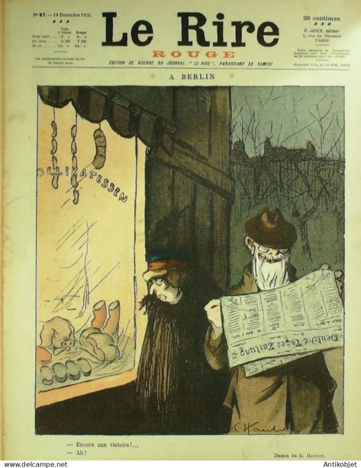 Le Rire Rouge 1915-12-18 #  57 Journal humoristique Ed.Originale Serbie