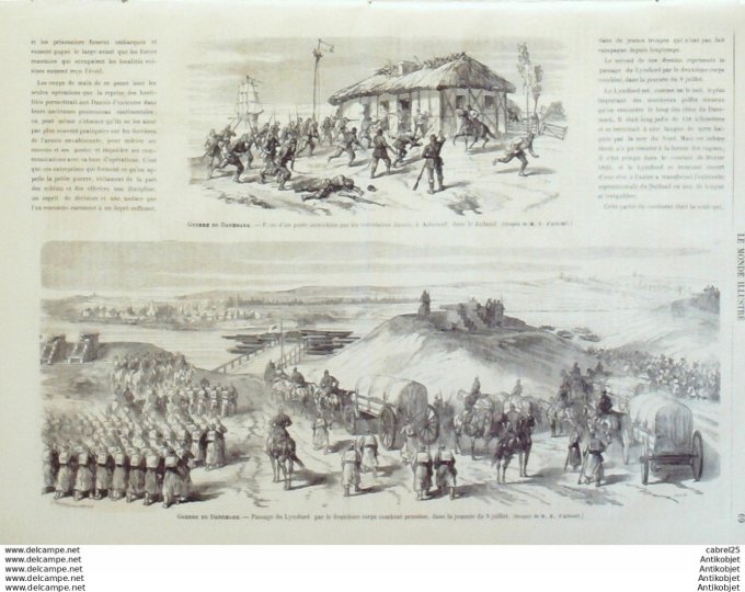 Le Monde illustré 1864 n°381 Madrid Danemark Lymfiord Mexique Mexico Usa Massaponax Canada Montreal