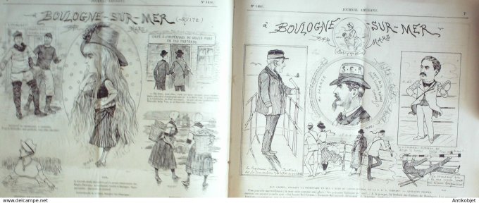 Le Journal Amusant 1884 # 1456 A Boulogne sur mer nouveau casino par Mar