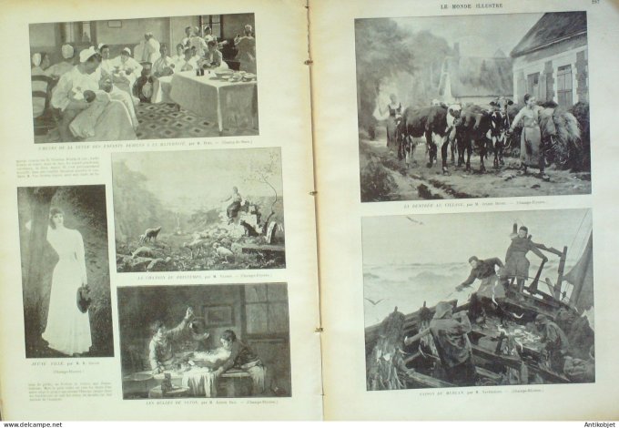 Le Monde illustré 1895 n°1988 Egypte Bonaparte vaccin du Croup Italie Pavie