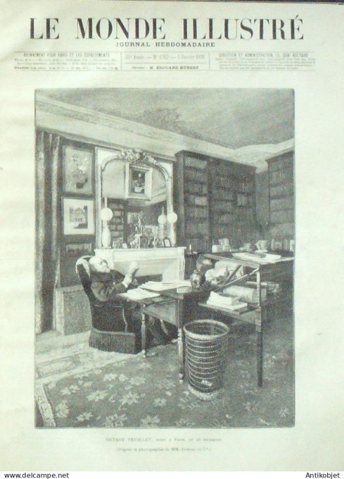 Le Monde illustré 1891 n°1762 Toulon (83) Russie  Ambassade Emile Richard