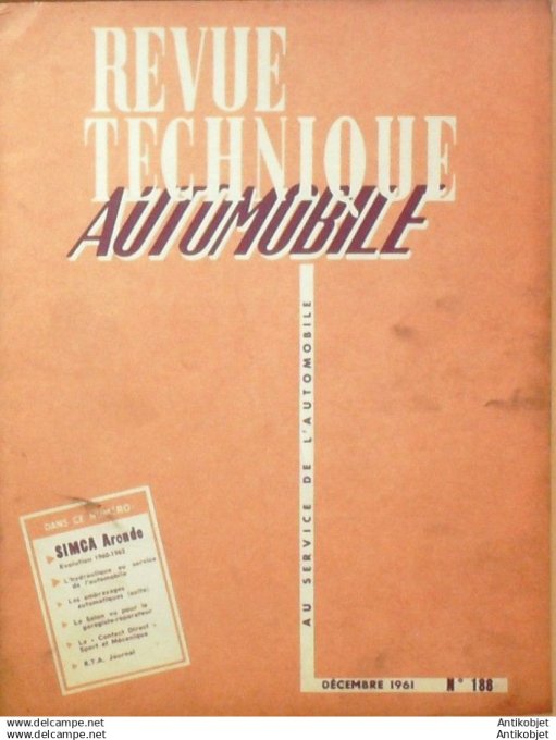 R.T Automobile Simca Aronde salons Londres Turin Paris 188 # 1961