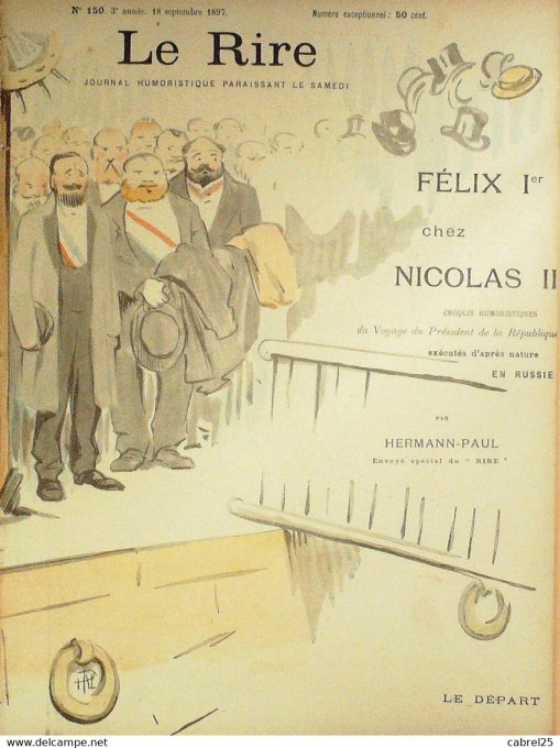 Le Rire 1897 n°150 Hermann Paul "RUSSIE Nicolas II"