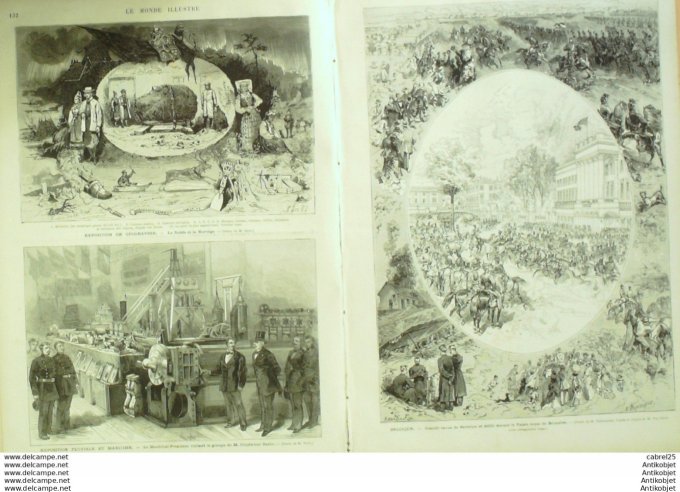 Le Monde illustré 1875 n°959 Nigaria Calabar Russie St-Pétersbourg Herzégovie Montenegro Belgique Br