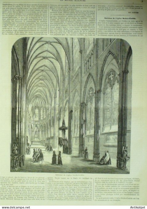 Le Monde illustré 1857 n°  7 Chine Pékin marchand soldat Madrid combat de taureaux