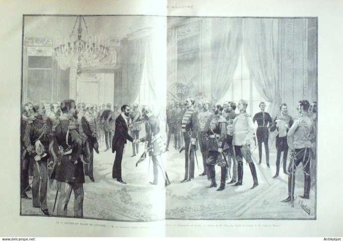 Le Monde illustré 1891 n°1762 Toulon (83) Russie  Ambassade Emile Richard