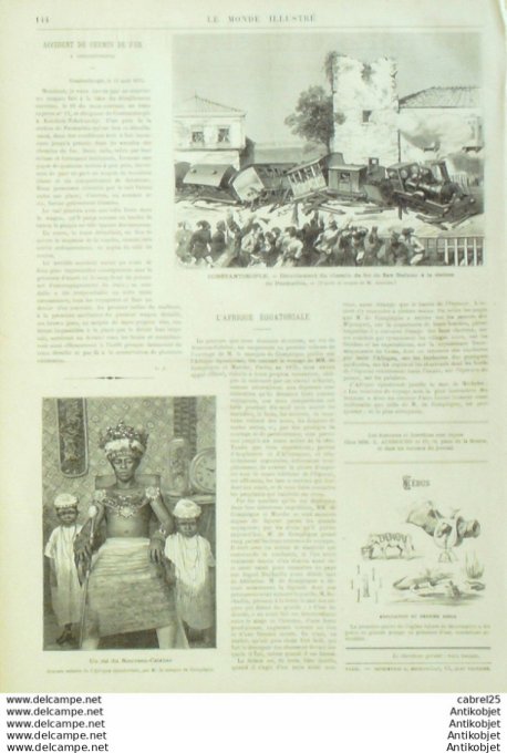 Le Monde illustré 1875 n°959 Nigaria Calabar Russie St-Pétersbourg Herzégovie Montenegro Belgique Br