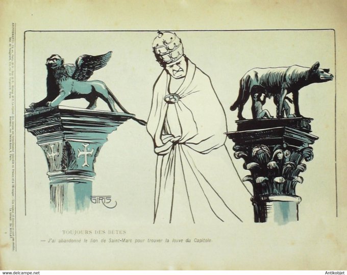 L'Assiette au beurre 1903 # 138 Le Pape Giris César